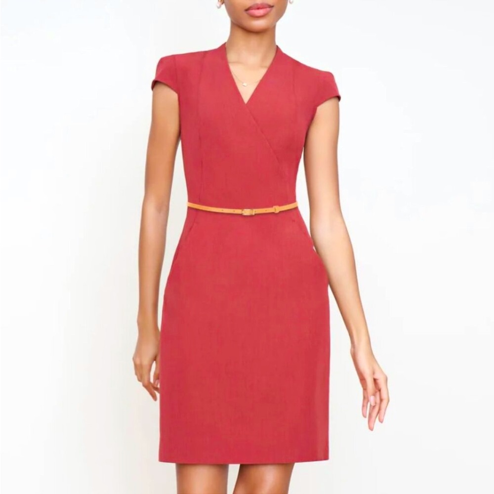 M.M. Lafluer The Felisa Dress in Brick Red